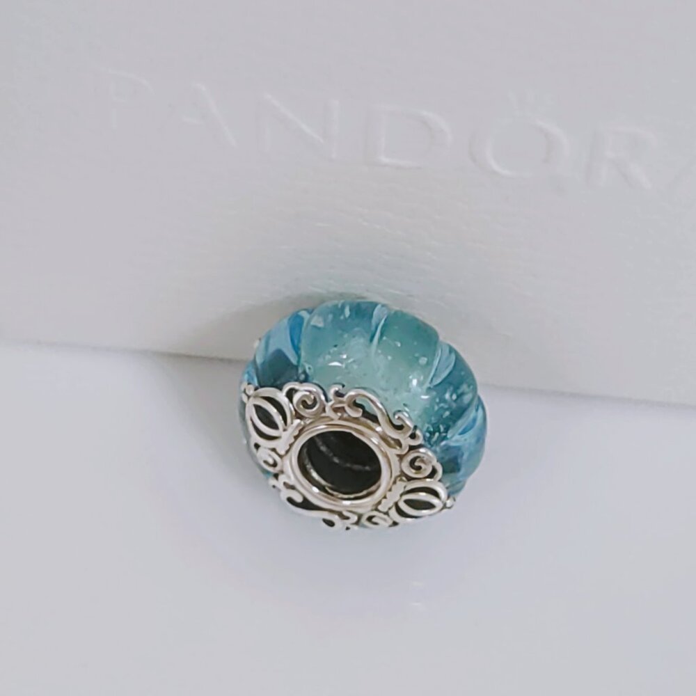 Pandora Cinderella Murano Glass Charm Pendant S925 ALE